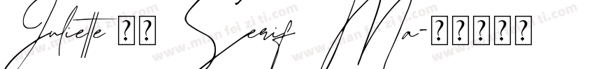 Juliette 字体 Serif Ma字体转换